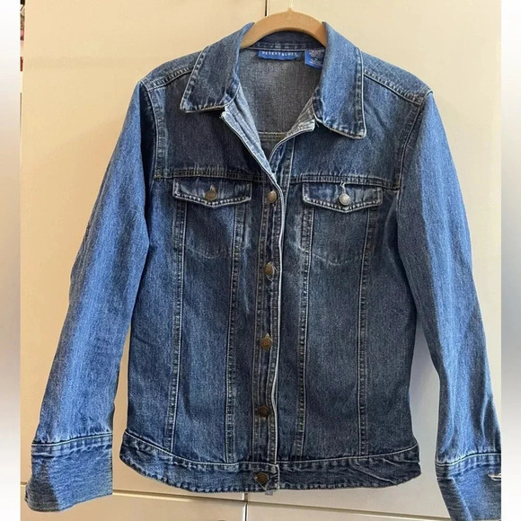 desert blue Jackets & Blazers - DESERT BLUES Women's Medium Wash Denim Long Sleeve Cotton Jacket Size M
